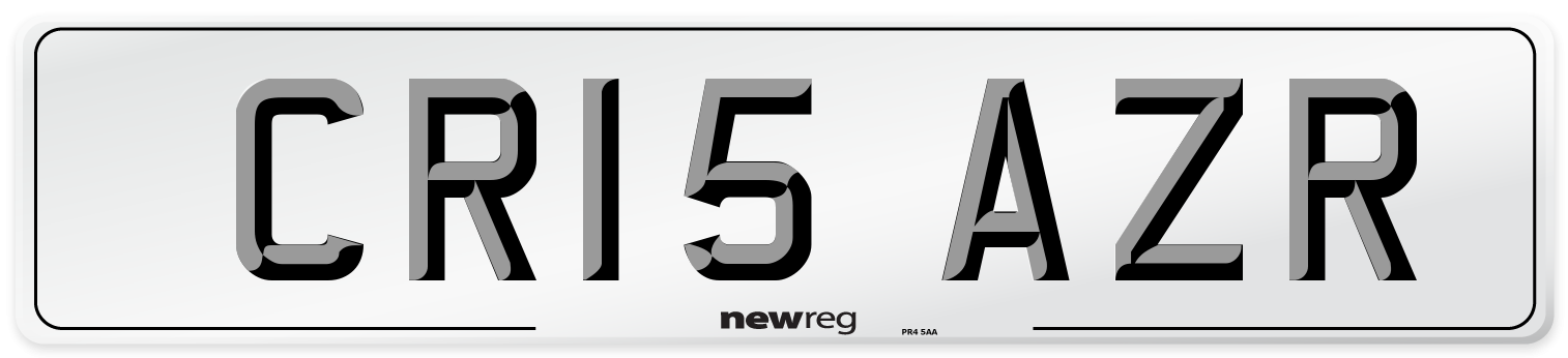 CR15 AZR Number Plate from New Reg